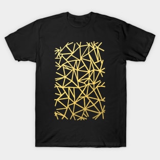 Abstract Outline Thick Gold T-Shirt